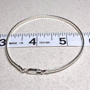 8 inch Italian .925 Sterling Silver Herringbone Chain Bracelet Jewelry